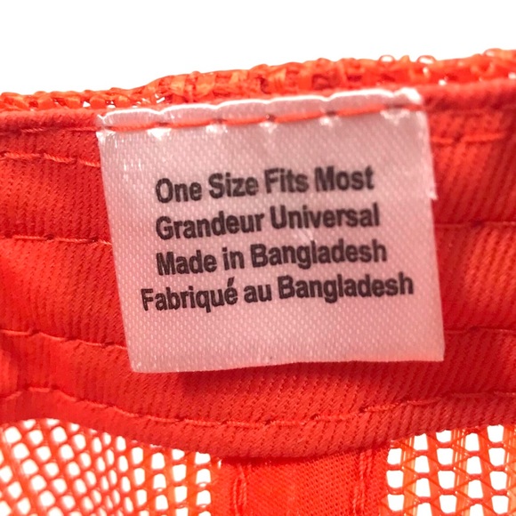 Bass Pro Shop Printed Orange Trucker Hat! - Picture 5 of 6